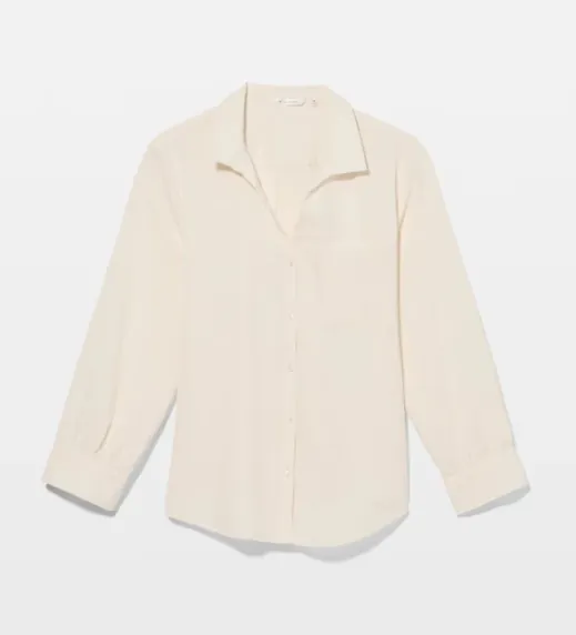 Textured Stripe Relaxed Collared Shirt